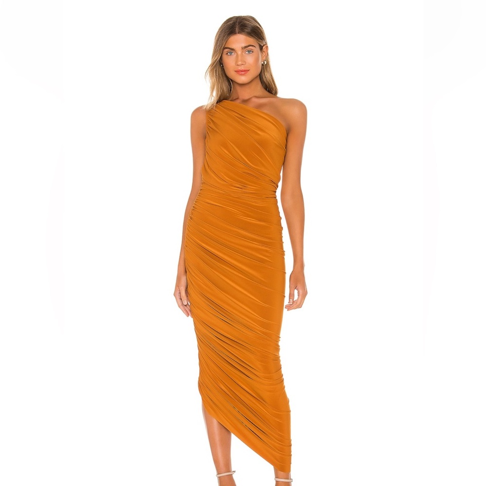 NORMA KAMALI DIANA GOWN BRONZE